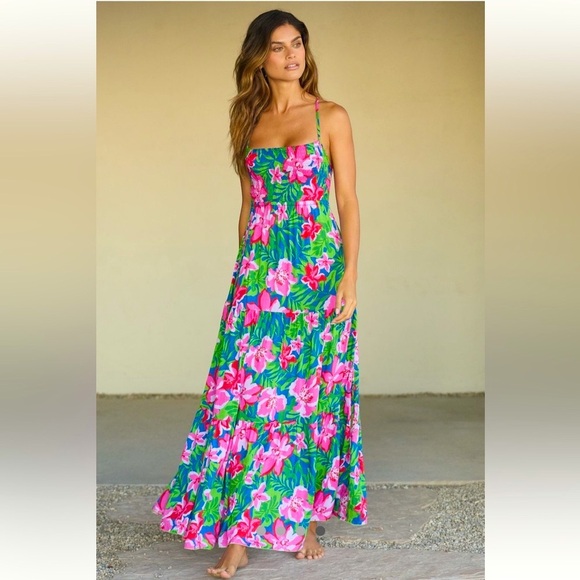 Anthropologie NWT TIARE HAWAII KAILANI MAXI DRESS size XS/S. - Picture 3 of 15